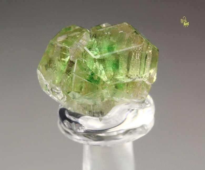 gem GARNET var. GROSSULAR with GREEN CHROMIAN PHANTOMS