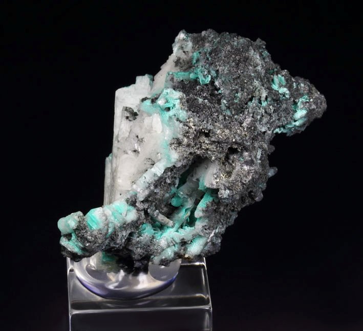 reticulated CERUSSITE, MALACHITE