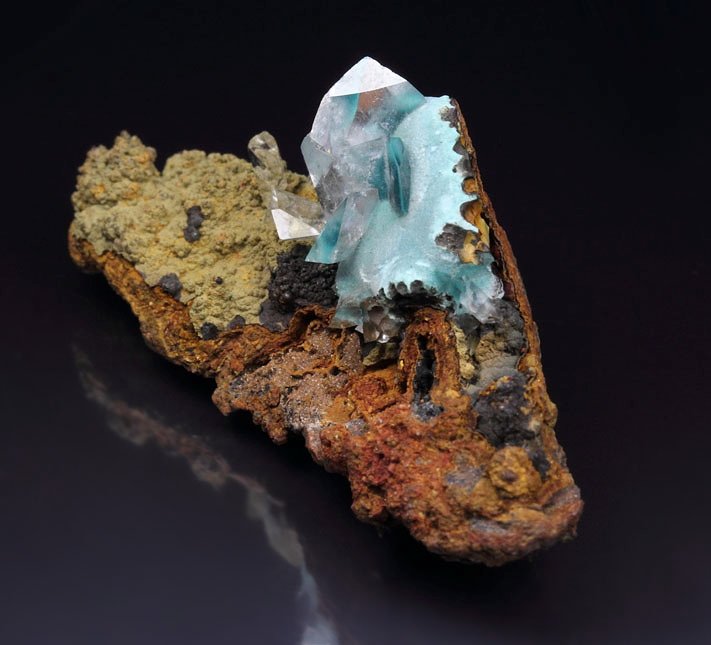 ROSASITE, CALCITE