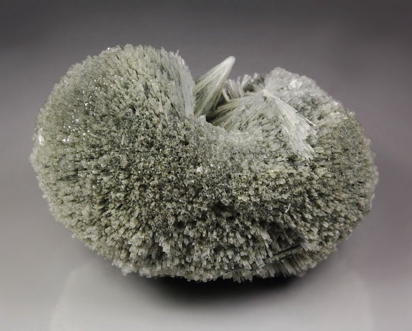 SCOLECITE, AMPHIBOLE GROUP var. BYSSOLITE - floater