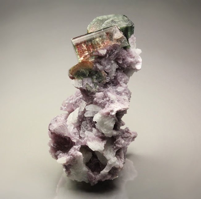 gem multicolor TOURMALINE var. ELBAITE, LEPIDOLITE, ALBITE var. CLEAVELANDITE