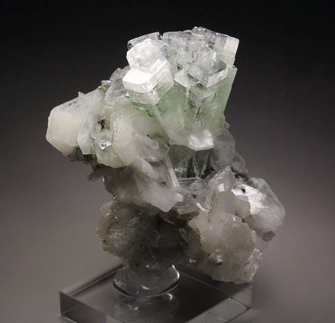 FLUORAPOPHYLLITE-(K) disco ball, STILBITE, MORDENITE 