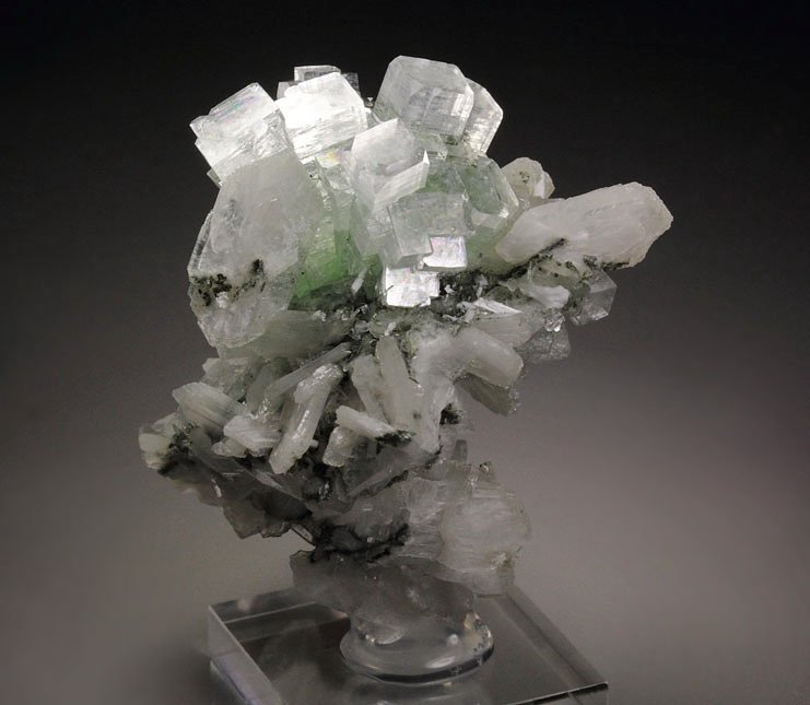 FLUORAPOPHYLLITE-(K) disco ball, STILBITE, MORDENITE 