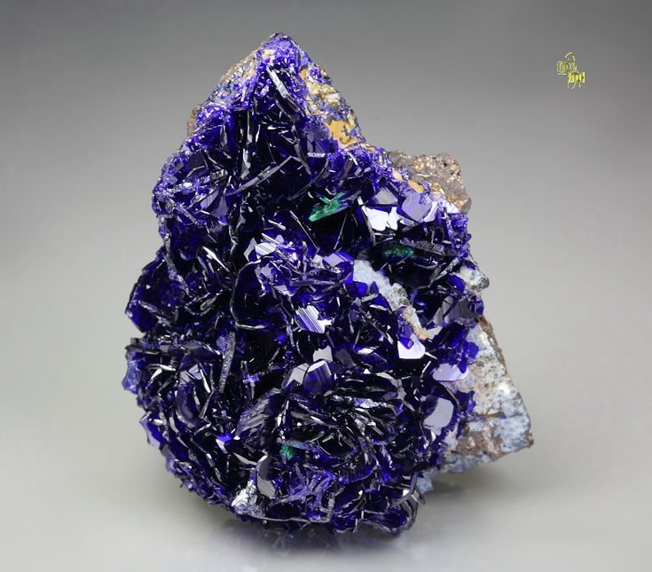 AZURITE, MALACHITE pseudomorph