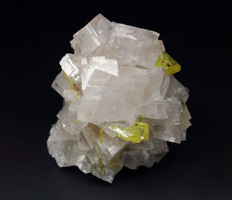 WULFENITE, CALCITE