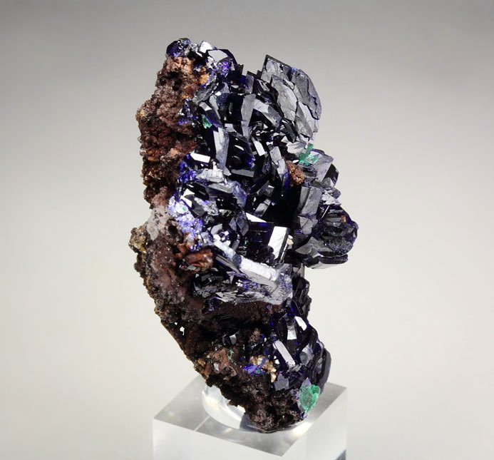 AZURITE, MALACHITE pseudomorph