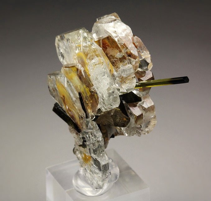 gem BERYL var. GOSHENITE, gem TOURMALINE var. ELBAITE