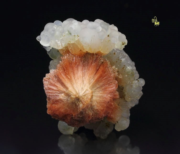 orange SCOLECITE, CHALCEDONY