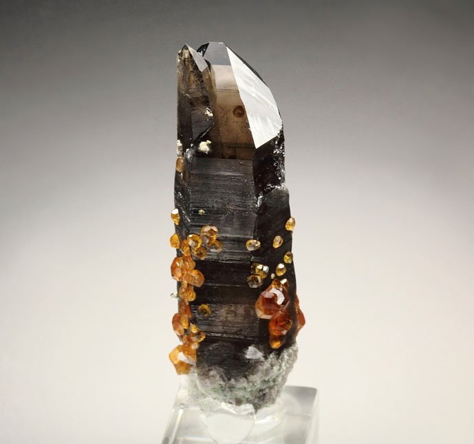 gem GARNET var. SPESSARTINE, QUARTZ var. SMOKY