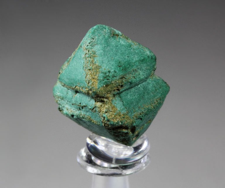 twinned CUPRITE, MALACHITE