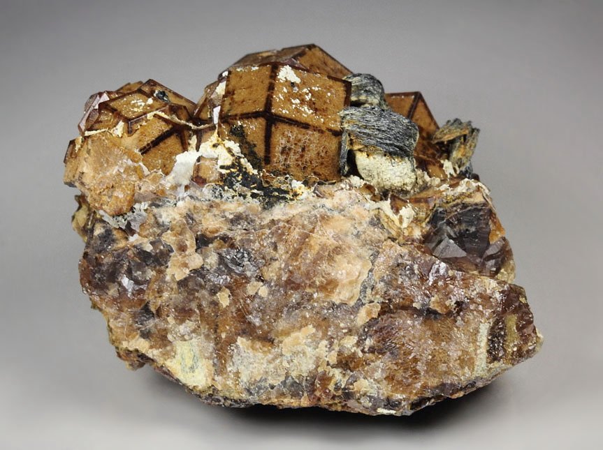 GARNET var. ANDRADITE, HEMATITE iron rose