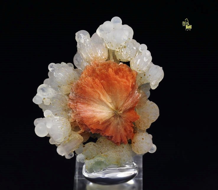 orange SCOLECITE, CHALCEDONY