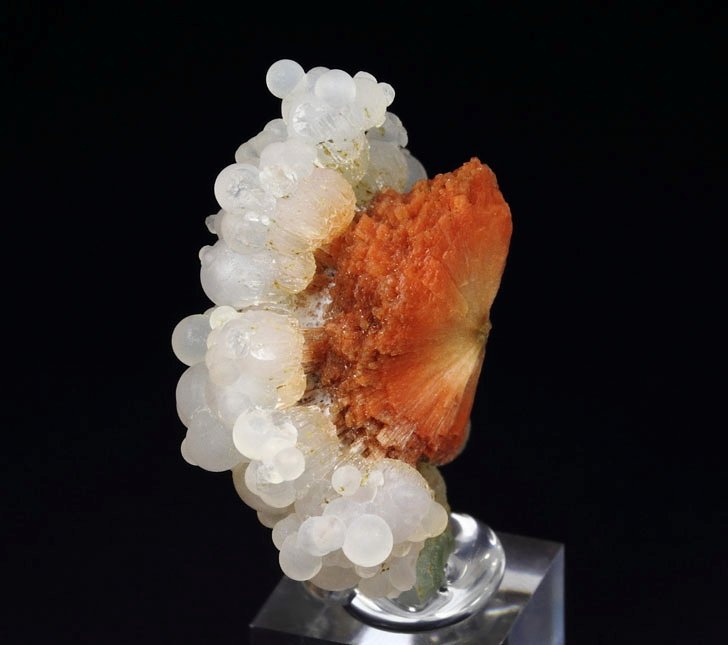 orange SCOLECITE, CHALCEDONY