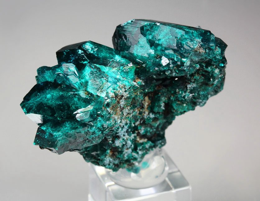 gemmy DIOPTASE bi-terminated