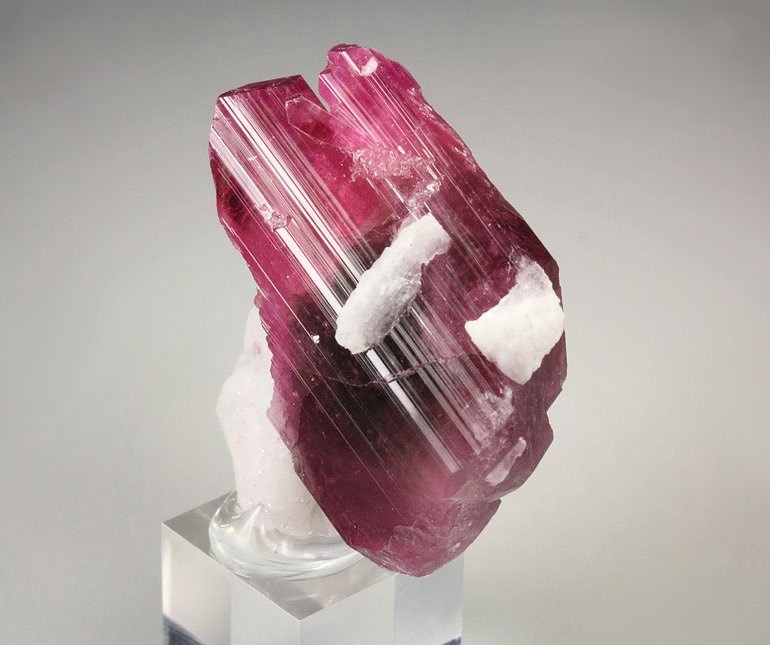 gem ELBAITE-LIDDICOATITE series, ALBITE