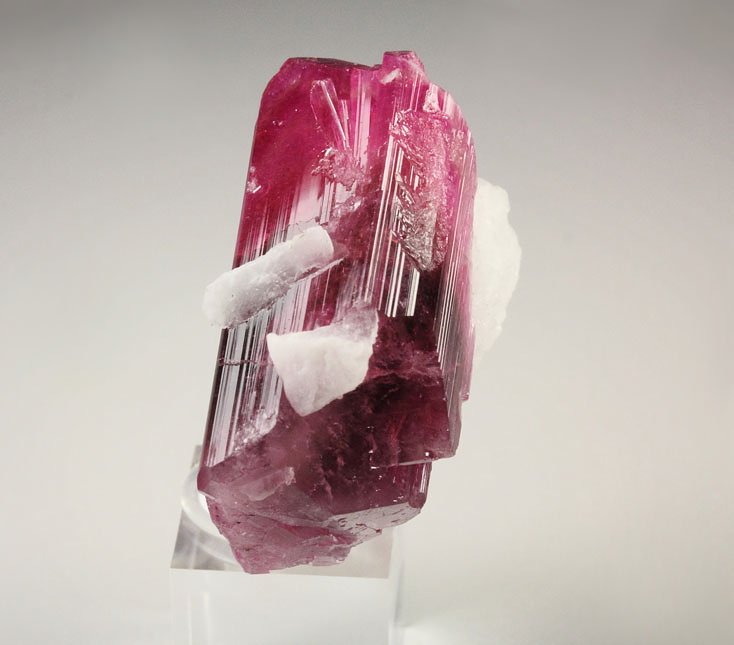 gem ELBAITE-LIDDICOATITE series, ALBITE