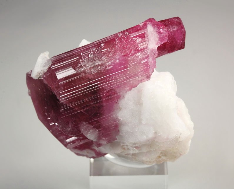 gem ELBAITE-LIDDICOATITE series, ALBITE