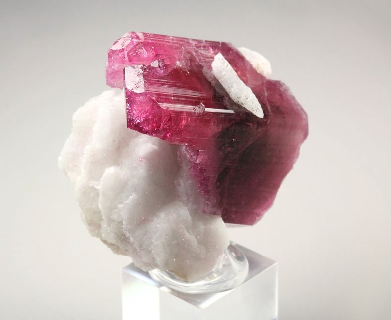 gem ELBAITE-LIDDICOATITE series, ALBITE