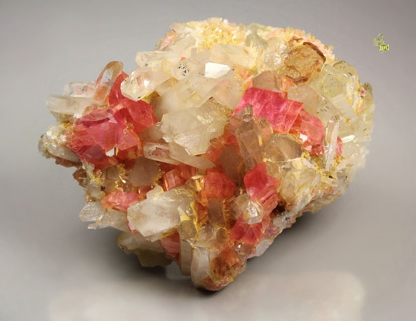 gemmy RHODOCHROSITE, QUARTZ