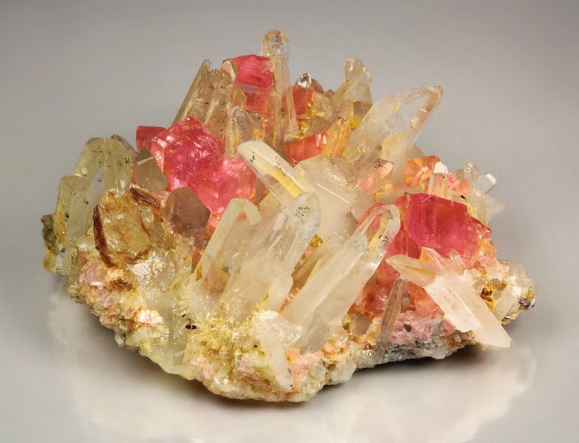 gemmy RHODOCHROSITE, QUARTZ