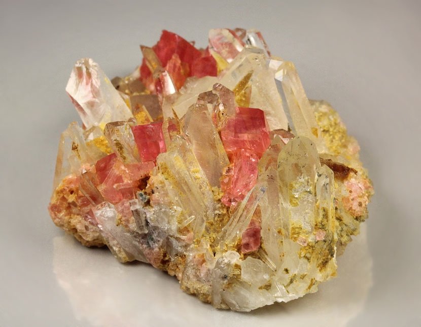 gemmy RHODOCHROSITE, QUARTZ