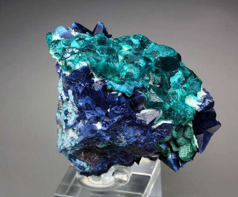 SHATTUCKITE pseudomorph after DIOPTASE after CALCITE