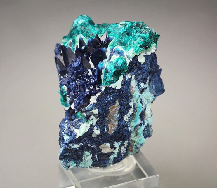 SHATTUCKITE pseudomorph after DIOPTASE after CALCITE