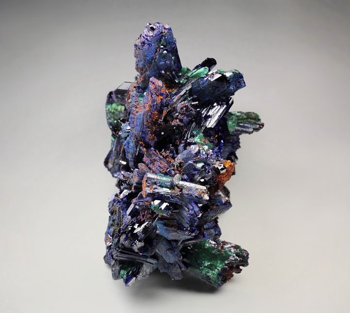 AZURITE, MALACHITE pseudomorph 