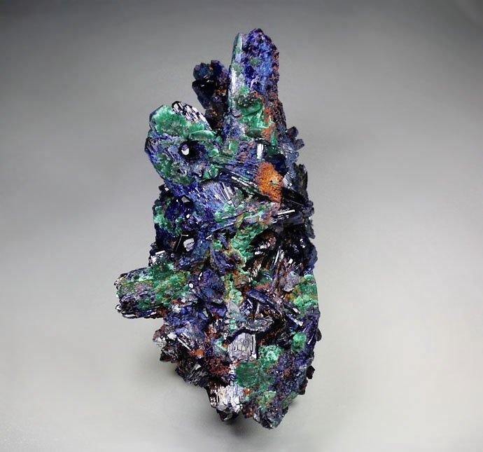 AZURITE, MALACHITE pseudomorph 