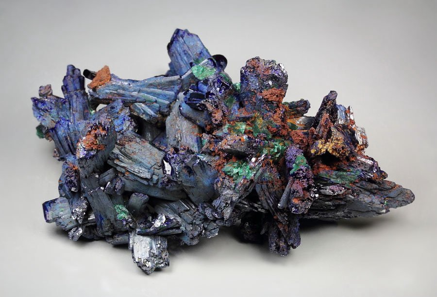 AZURITE, MALACHITE pseudomorph 