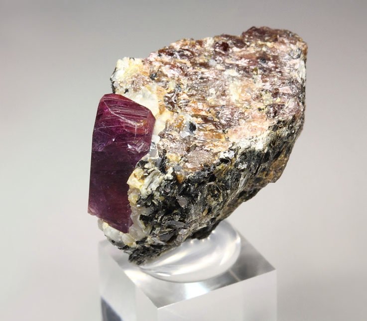 CORUNDUM var. RUBY, MUSCOVITE