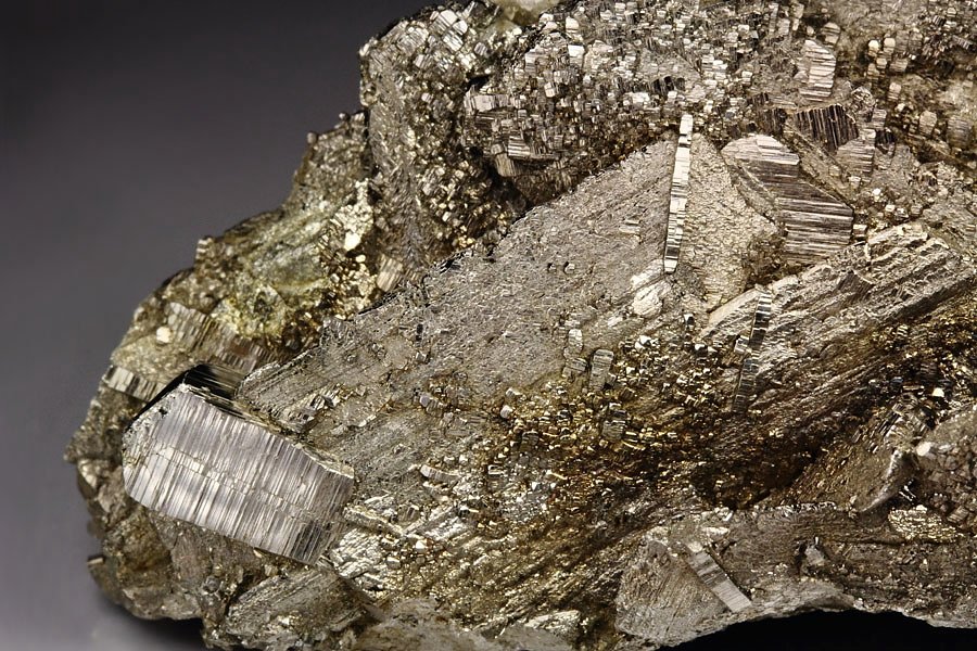 PYRITE pseudomorph after MARCASITE, epitaxial PYRITE, CALCITE