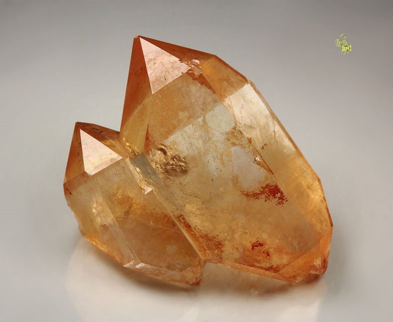 orange QUARTZ bi-terminated