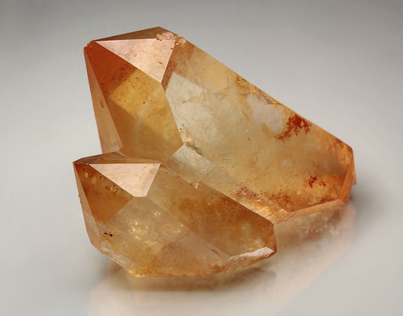 orange QUARTZ bi-terminated