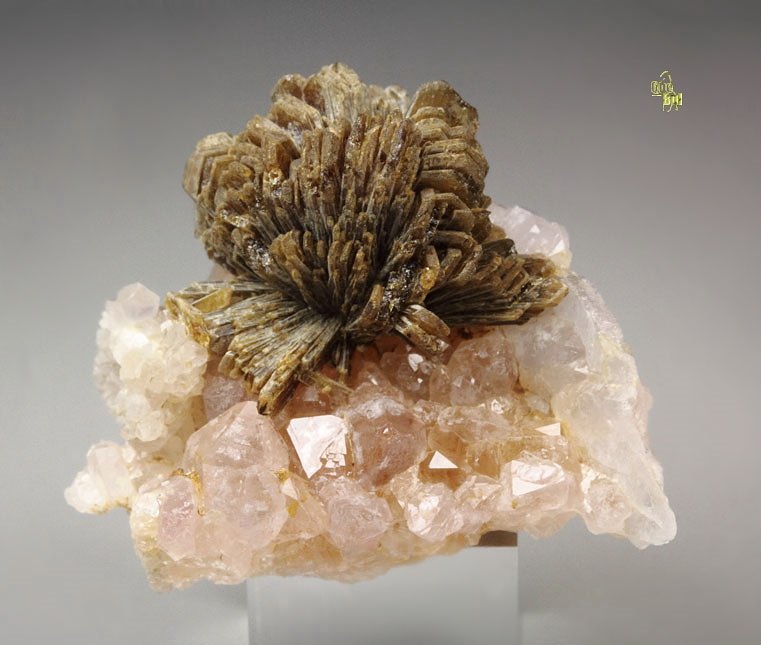 EOSPHORITE, QUARTZ var. ROSE QUARTZ