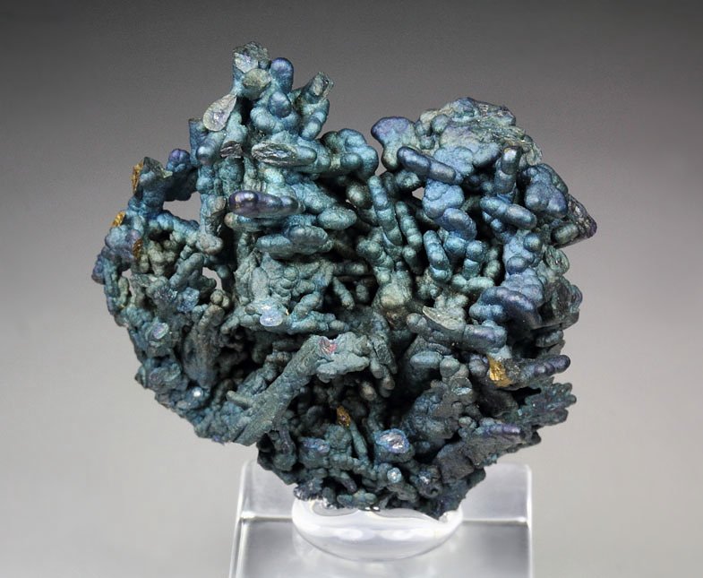 CHALCOCITE, DJURLEITE, iridescent CHALCOPYRITE