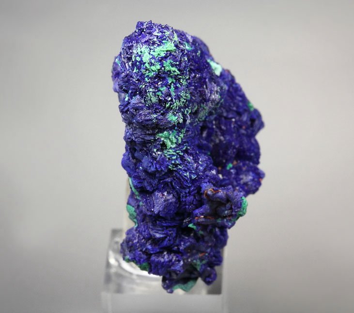 AZURITE, MALACHITE pseudomorph, QUARTZ