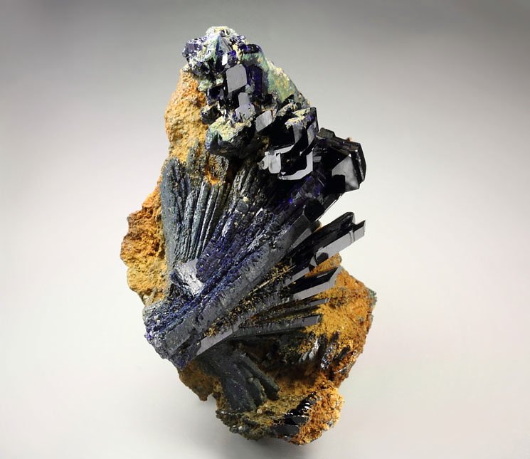 AZURITE, MALACHITE pseudomorph 