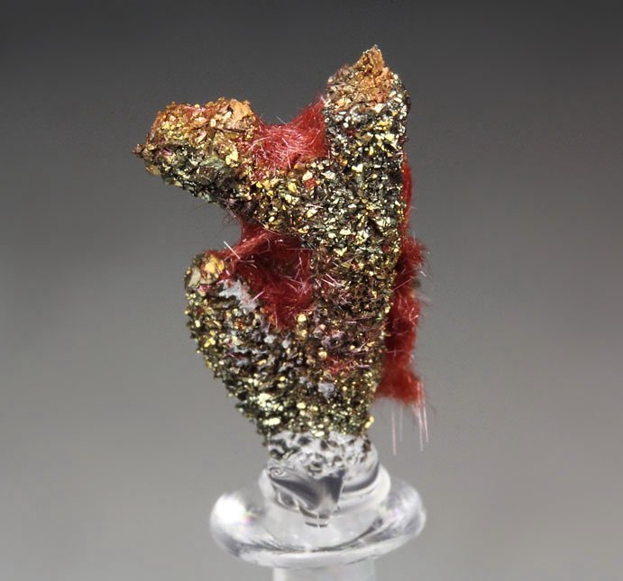 CUPRITE var. CHALCOTRICHITE, CHALCOPYRITE, COPPER