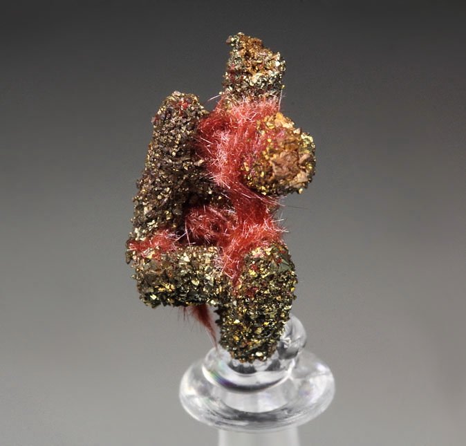 CUPRITE var. CHALCOTRICHITE, CHALCOPYRITE, COPPER