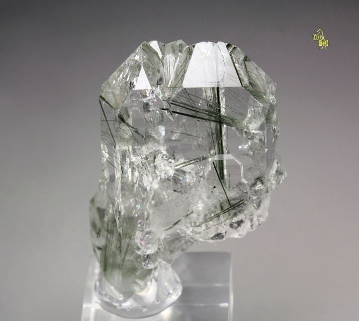 QUARTZ with ACTINOLITE inclusions