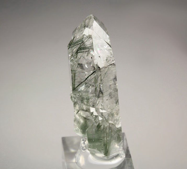 QUARTZ with ACTINOLITE inclusions