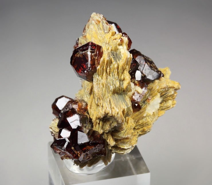 gem GARNET var. SPESSARTINE, MUSCOVITE