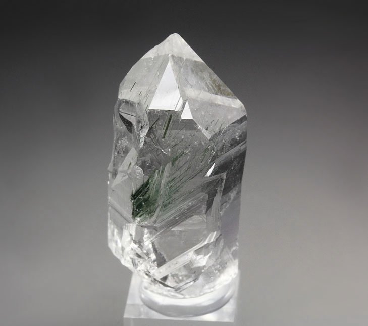 QUARTZ with ACTINOLITE inclusions