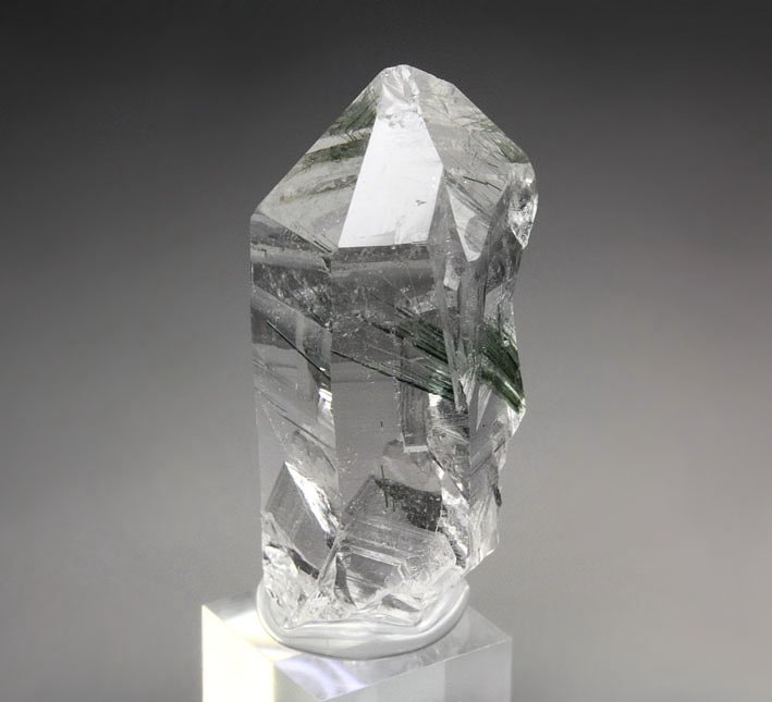 QUARTZ with ACTINOLITE inclusions