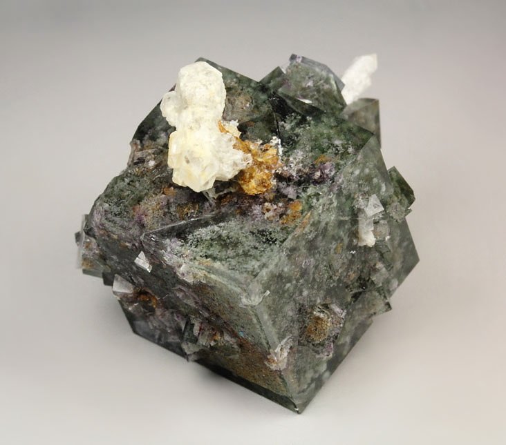 FLUORITE with PHANTOMS, QUARTZ