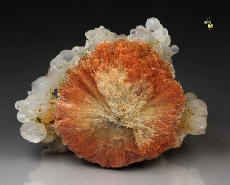 orange SCOLECITE, CHALCEDONY