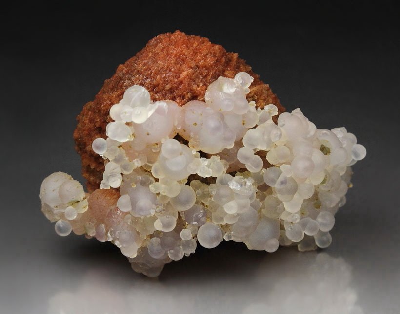 orange SCOLECITE, CHALCEDONY