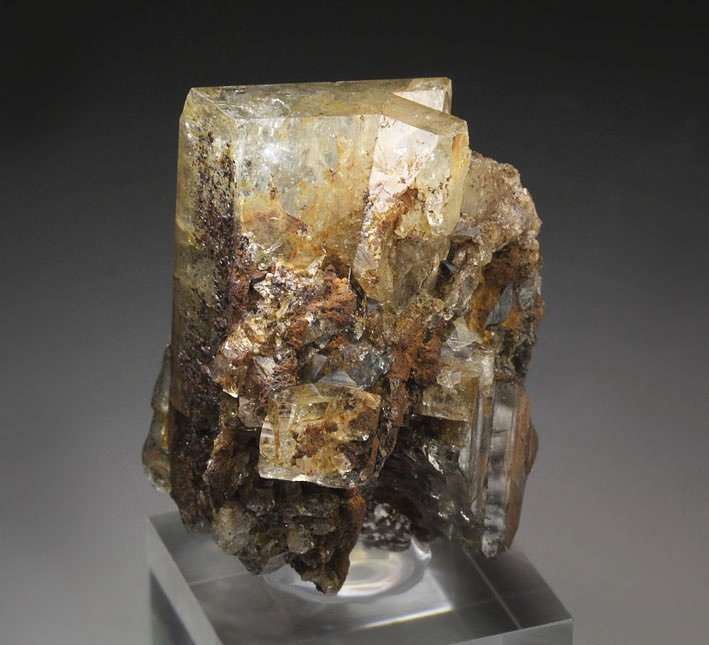 gem MICROCLINE var. HYALOPHANE twinned