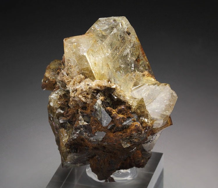 gem MICROCLINE var. HYALOPHANE twinned